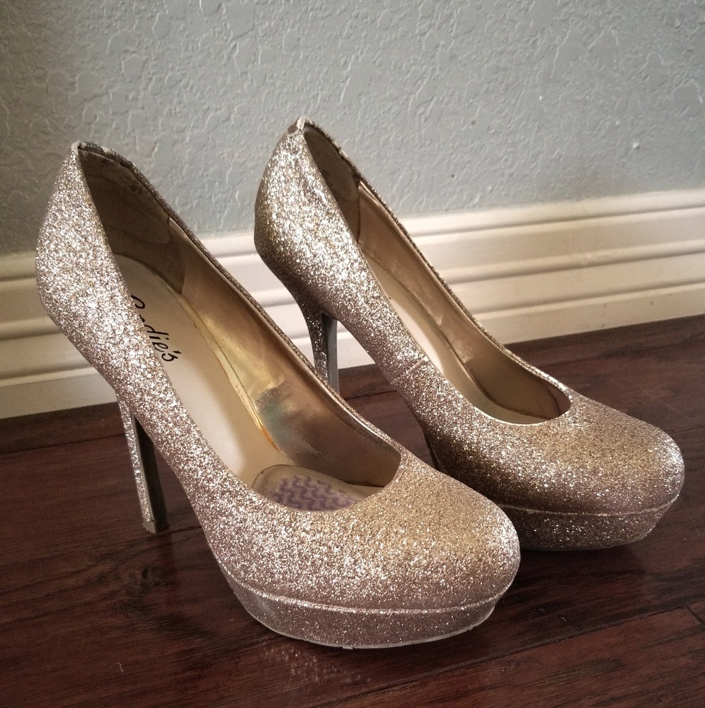 Sparkly Champaign/Gold High Heels